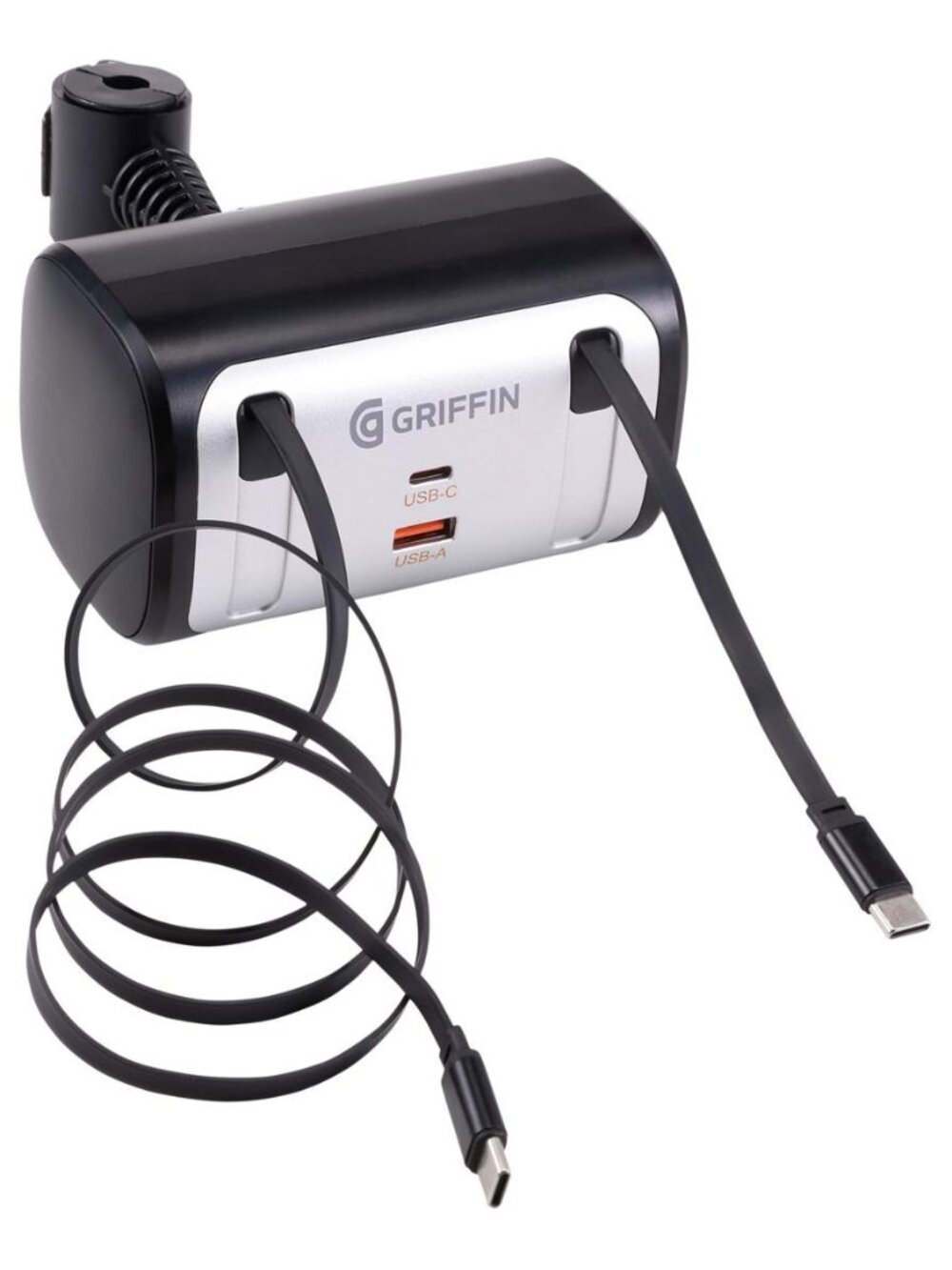 Griffin 5-in-1 Back Seat Charging Hub with Retractable Cables